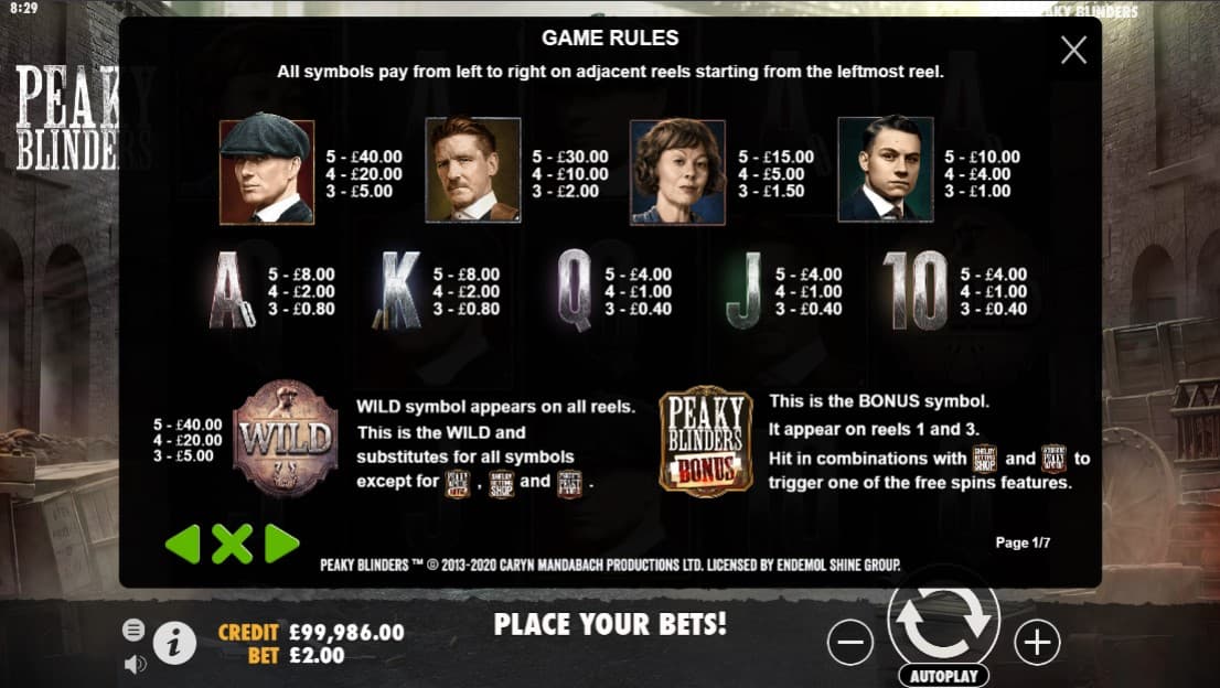 peaky-blinders-slot-paytable