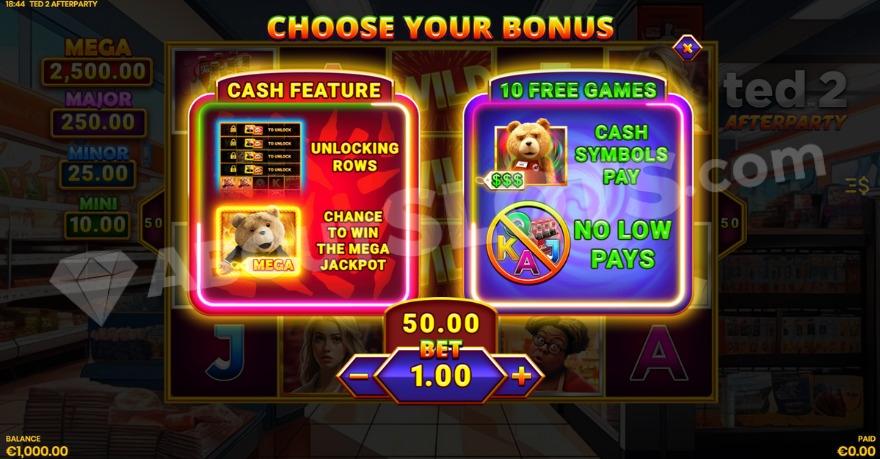 Bonus buy feature with two options to choose from.