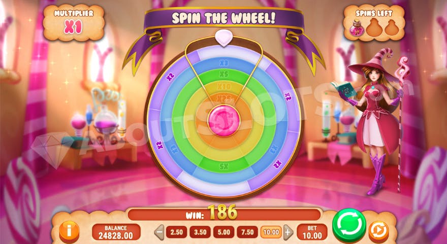 Spin the wheel with 1 spin left.
