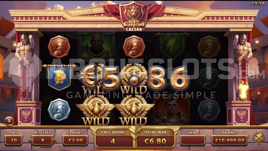 A win in the Free Spins.