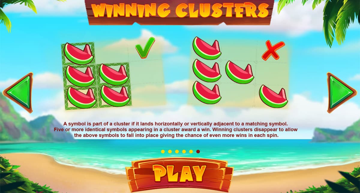 tiki fruits slot clusters