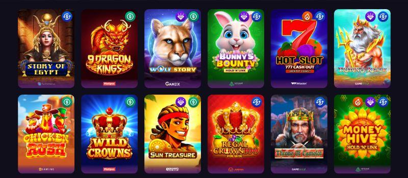 Some of the video slots games at WinSpirit.