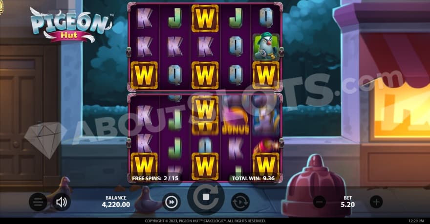 A screenshot from the Free Spins Feature