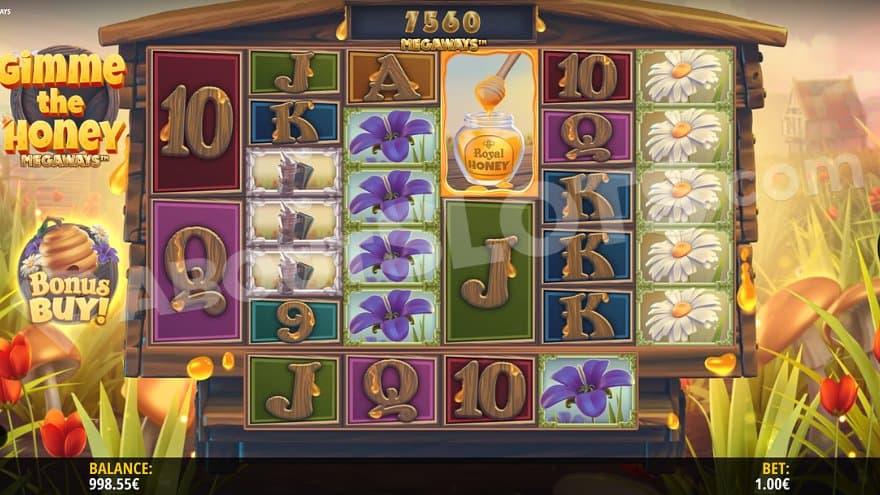 A casino slot on a meadow.