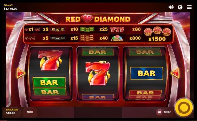 Red Diamond slot paytable