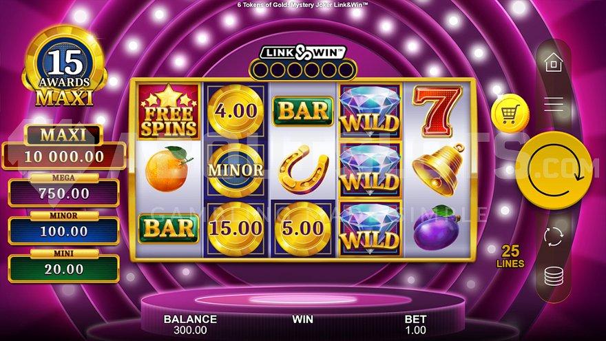 A casino slot with 5 reels and 3 rows. 