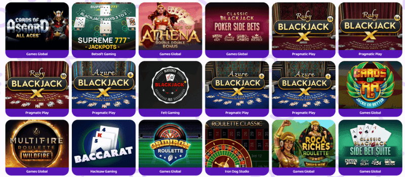 Put your skills to the test with Blackjack, Roulette, and more!