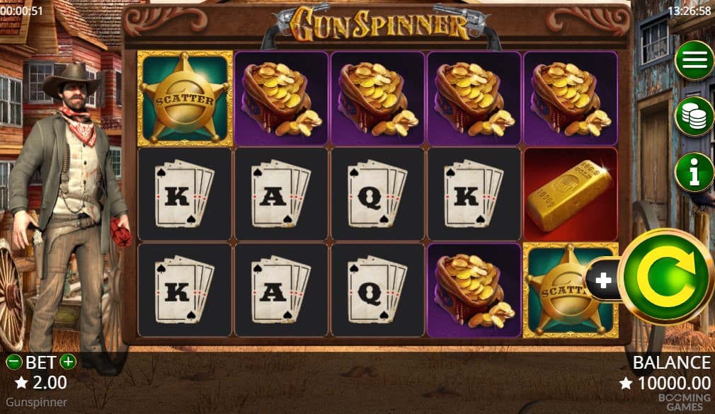 Gunspinner Slot Gameplay