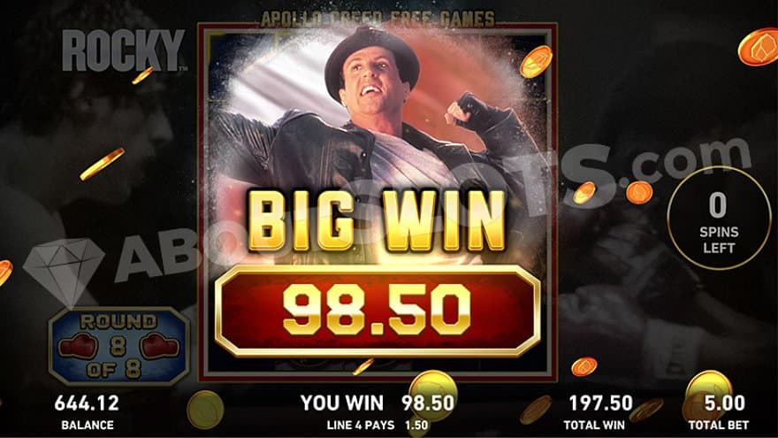 Big text saying "Big Win 98.50."