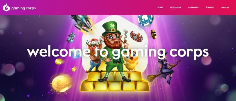 An image of Gaming Corps' homepage