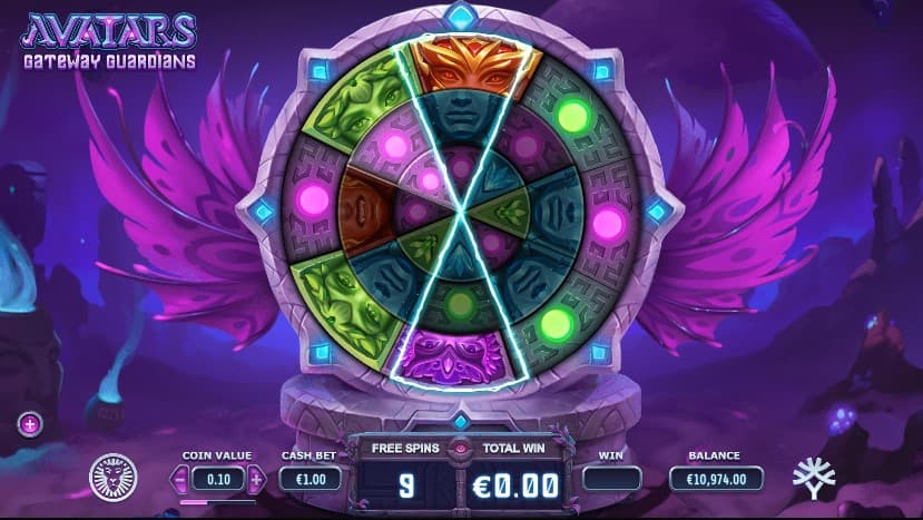 Avatars: Gateway Guardians Slot Gameplay