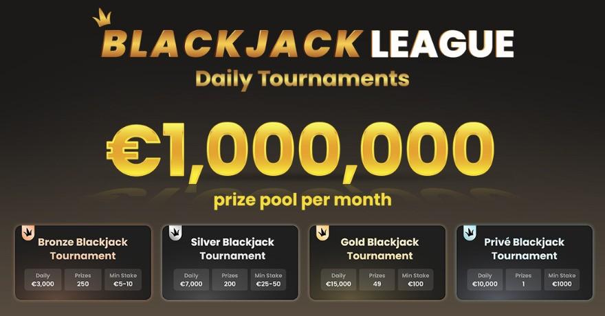 Overview of the Blackjack League daily tournaments.