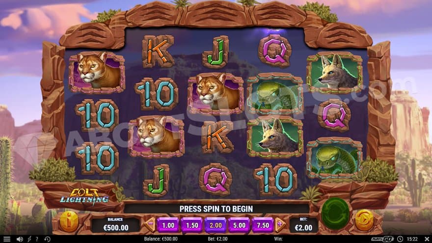 An open landscape with the grid of animal symbols in the middle.