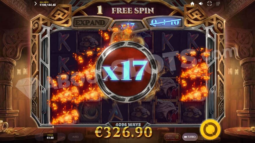 Free Spins bonus game with a current 17X win multiplier.