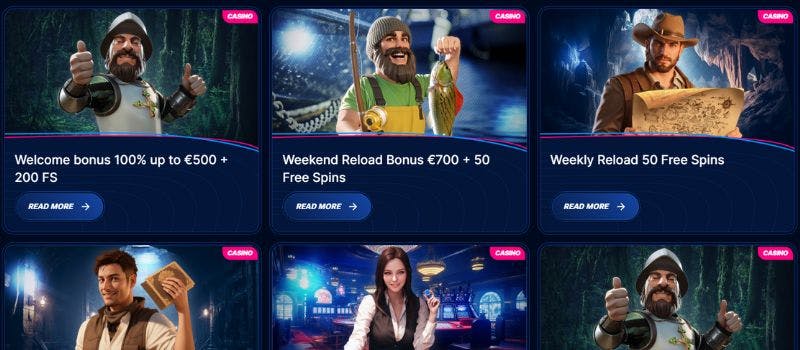 Some of the promotions available at Boomerang-bet.