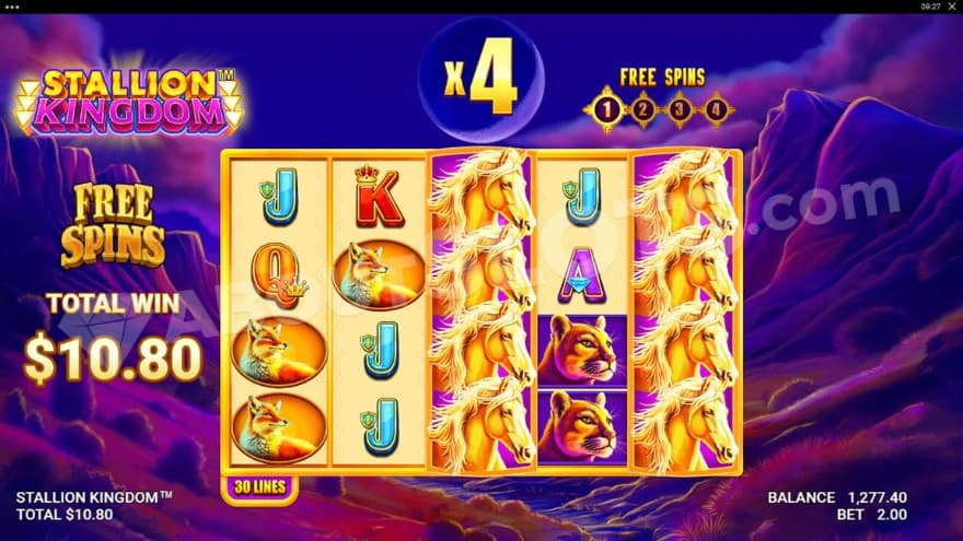 A screenshot of the Free Spins feature