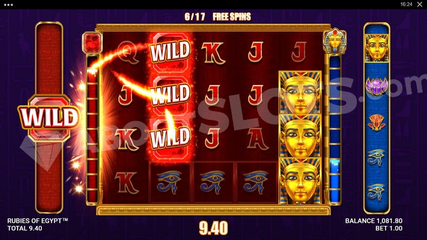 A 9.40 win in the free spins.
