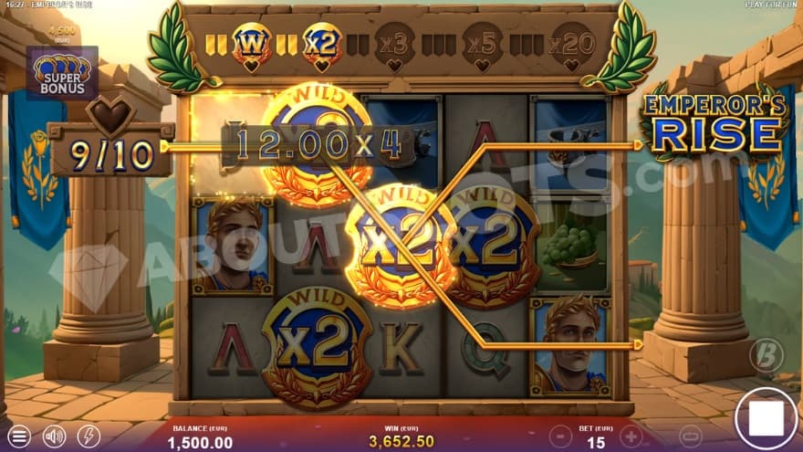 A screenshot of the Super Free Spins feature 