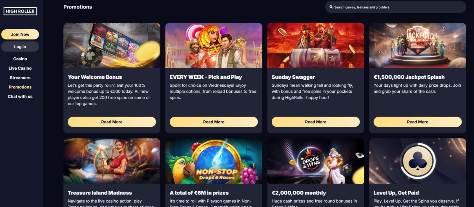 Claim your rewards at Highroller Casino: exclusive promotions for new and existing players.