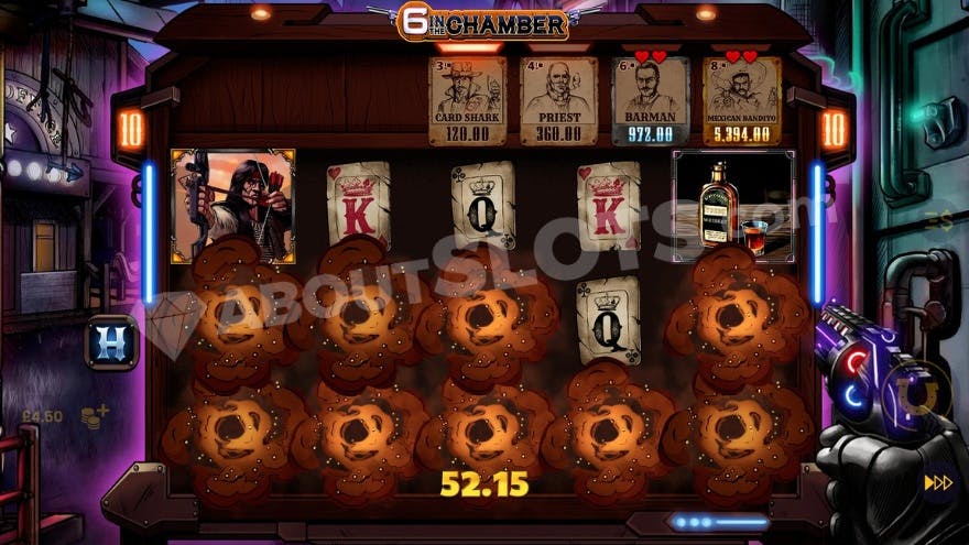 Free Games bonus game with bounties shown above the reels.