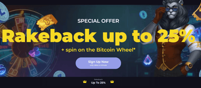 CryptoLeo Casino Rakeback Bonus - Earn up to 25% back on your wagers!