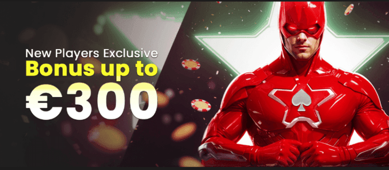 Casinostars Casino - Welcome Bonus Up To €300 (code STARS1)