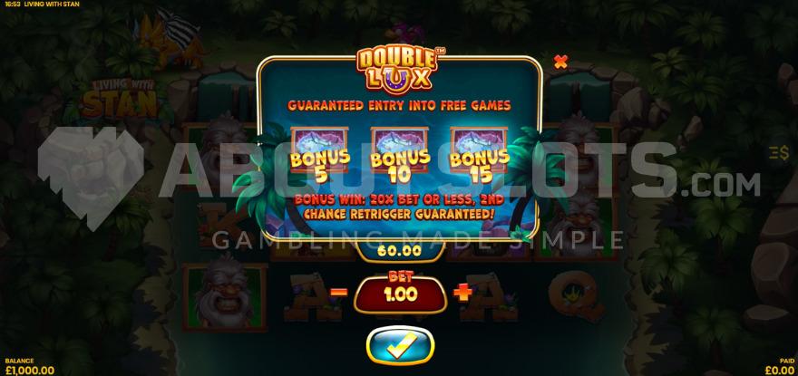 60X the bet Bonus Buy