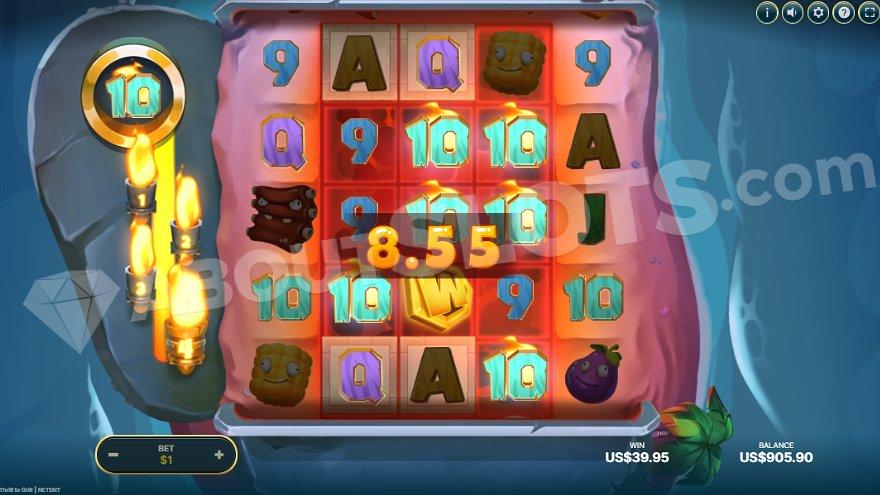 An 8.55 win in the Free Spins.