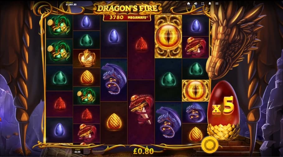 Dragon's Fire Megaways Slot Gameplay