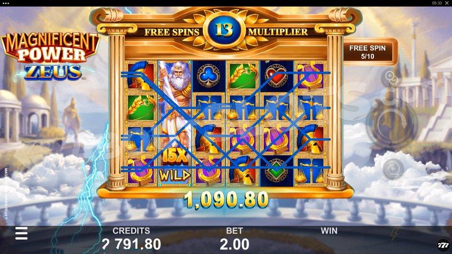 A big win in the Free Spins.