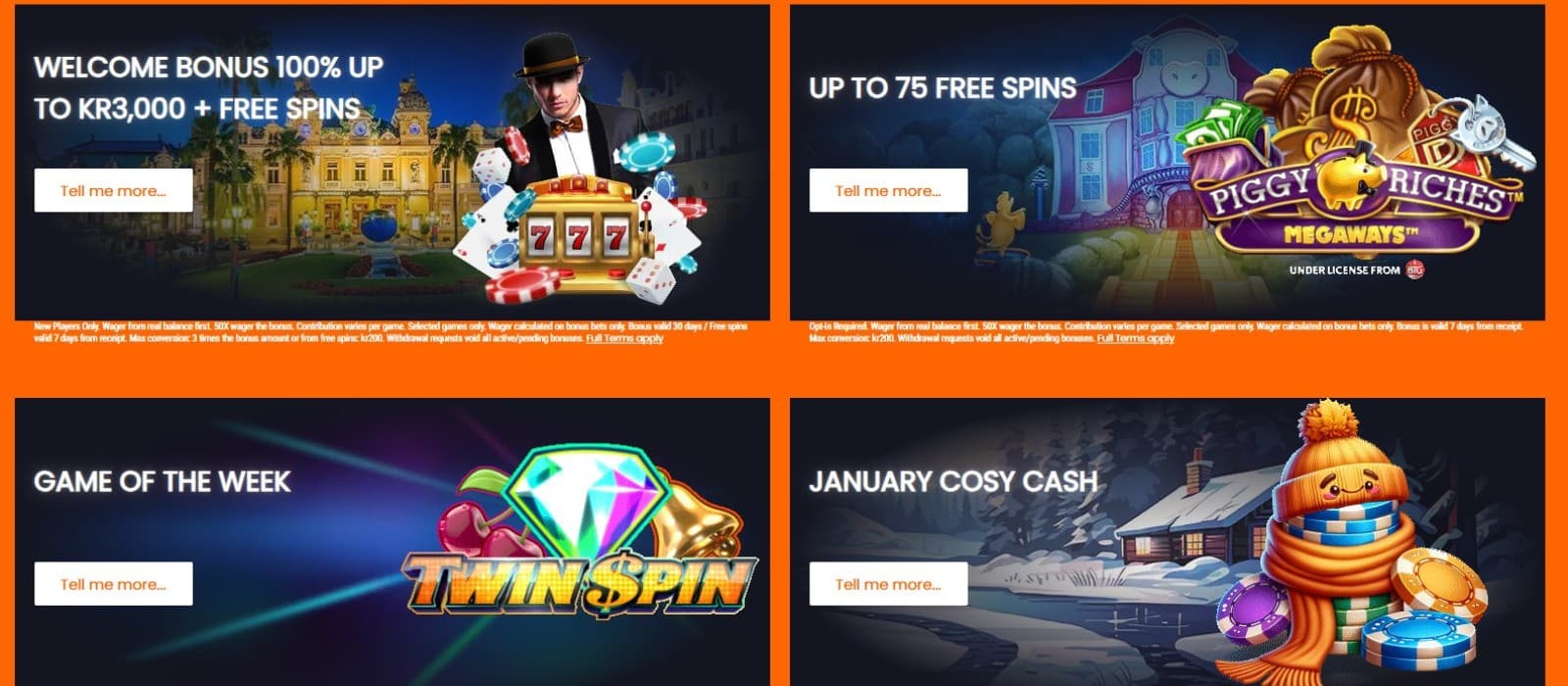 Mr Rex Casino's bonus page, showing the welcome bonus package worth up to €300.