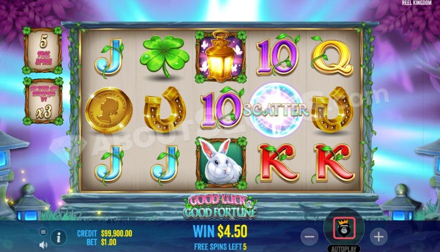 Free Spins bonus game with a 3X win multiplier to the left.