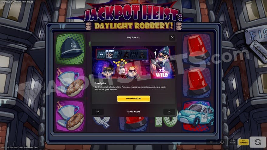 A screen offering the Free Spins for 80X the bet.