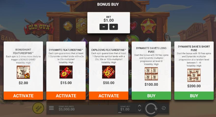 5 Bonus Buy options