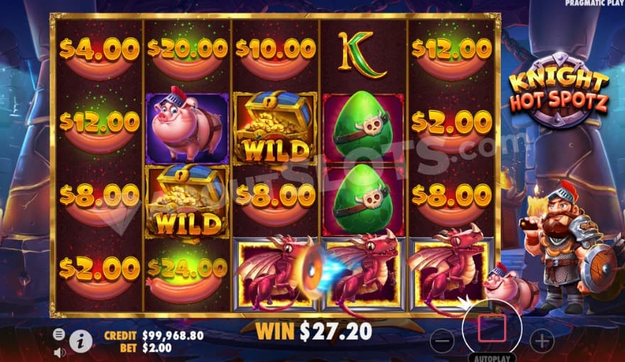 Free Spins bonus game with the final hot spotz spin.