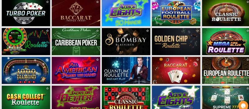 some of the table games available at Kikobet are displayed like Turbo Poker, Classic Roulette, and Cash Collect Roulette.