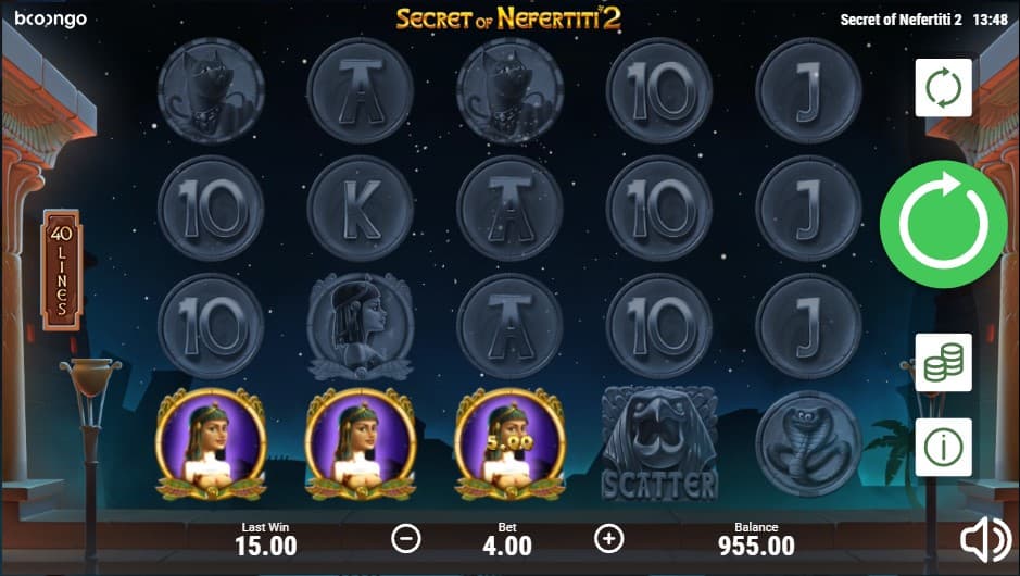 Secret of Nefertiti II slot by Booongo