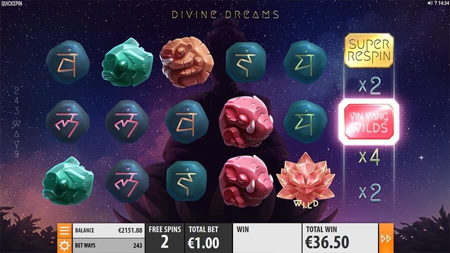 divine dreams quickspin slot