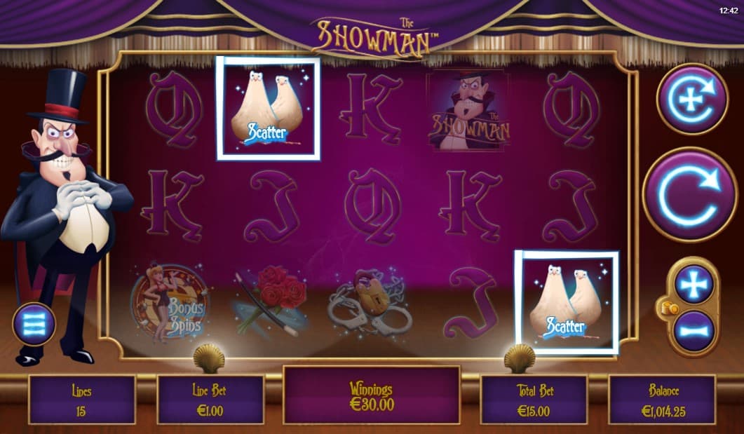 The Showman Slot Gameplay