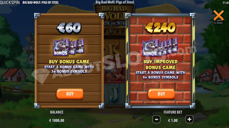 Bonus buy feature with two options to choose from.