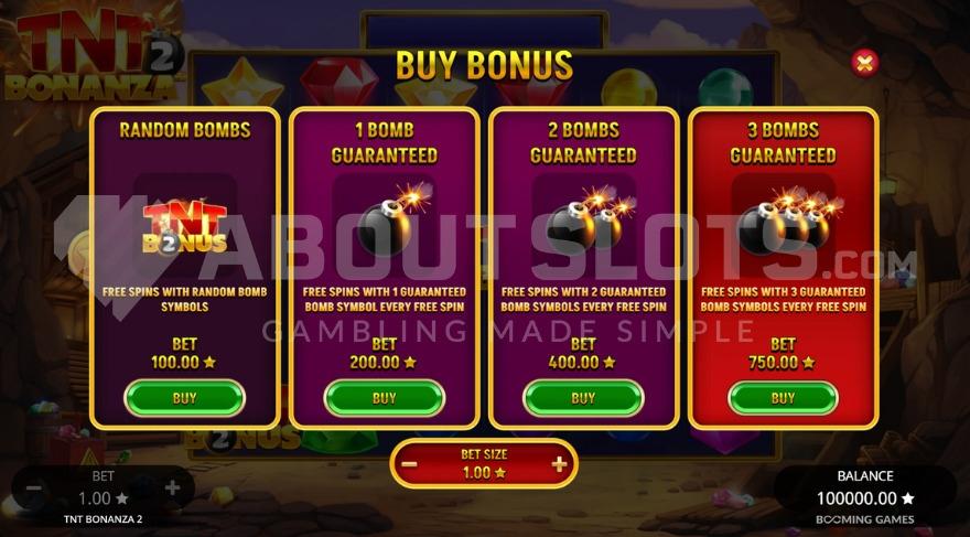 4 Bonus Buy options