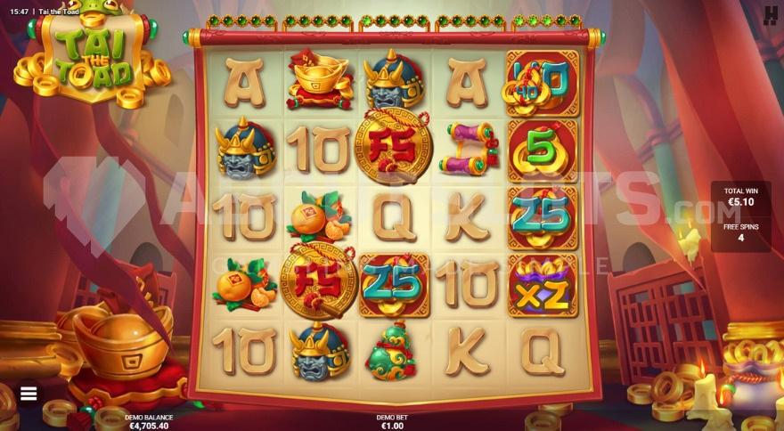 Golden Bonus Game feature with two scatter symbols on the reels.