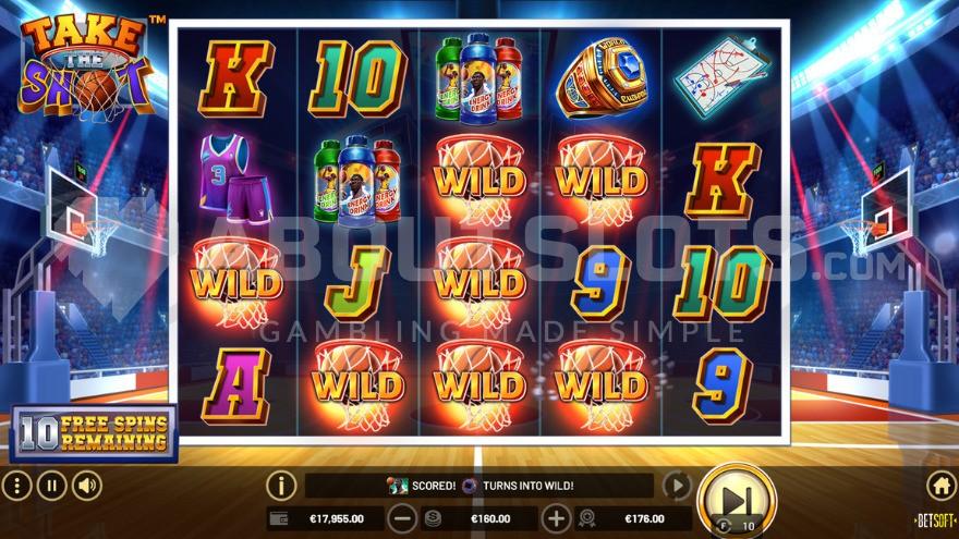 10 Free Spins remaining