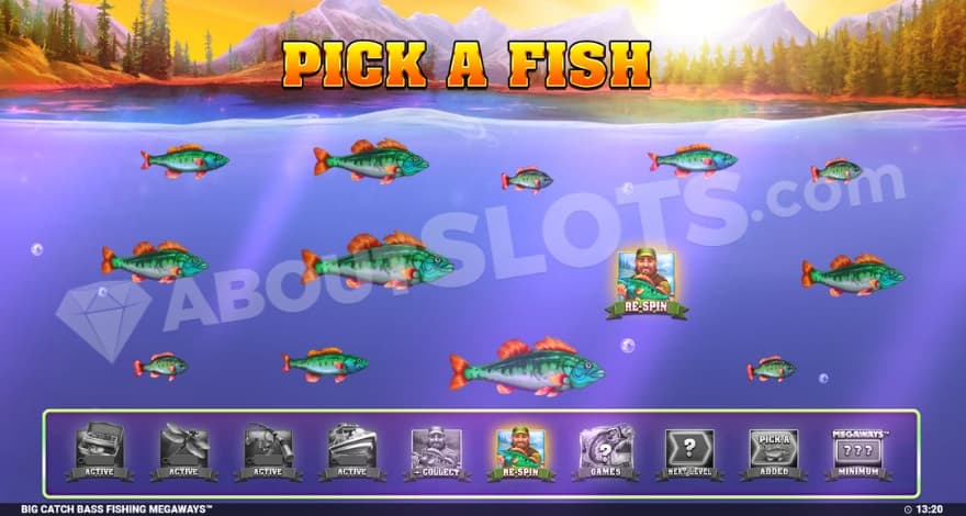 A screenshot from the Picking Game feature before the Free Spins begin.