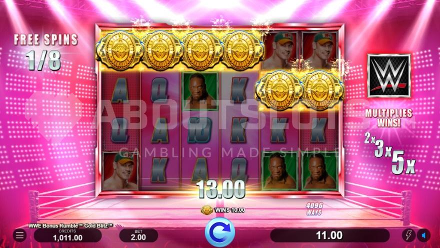 Free Spins with 13X win.