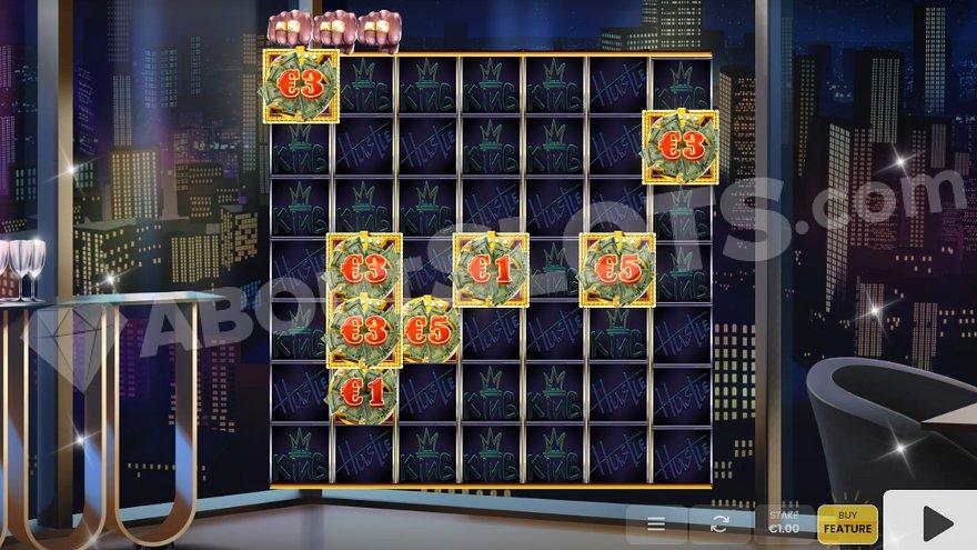 Eight Cash Symbols on the Free Spins grid. 