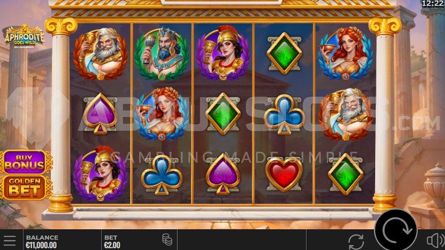 A casino slot with a Greek theme. 