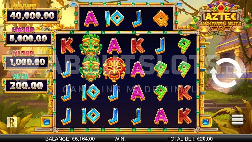 A casino slot in an Aztec jungle.