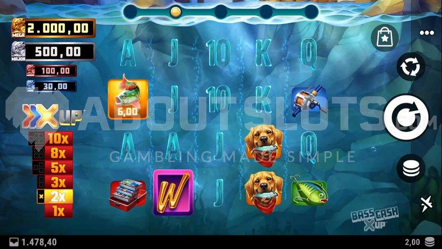 A casino slot with a fishing theme.