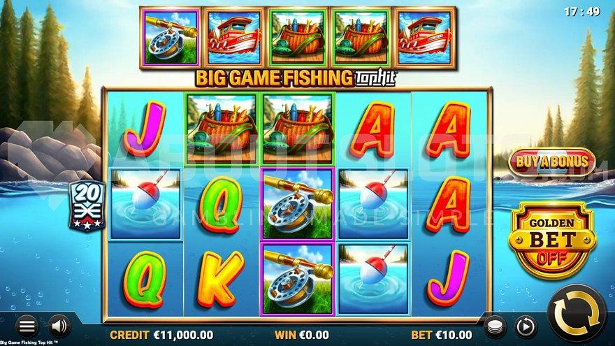 A casino slot with a fishing theme.